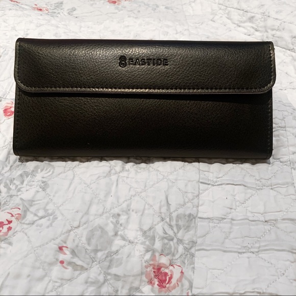 New Genuine Pebbled Leather Trifold Flap Wallet - Picture 2 of 6